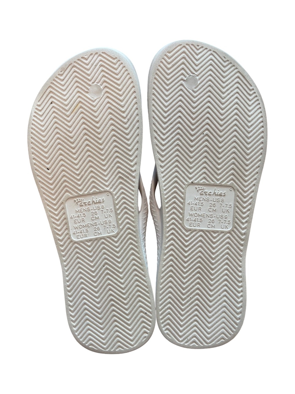 Archie’s Flip Flops White Size 9 - Picture 5 of 6